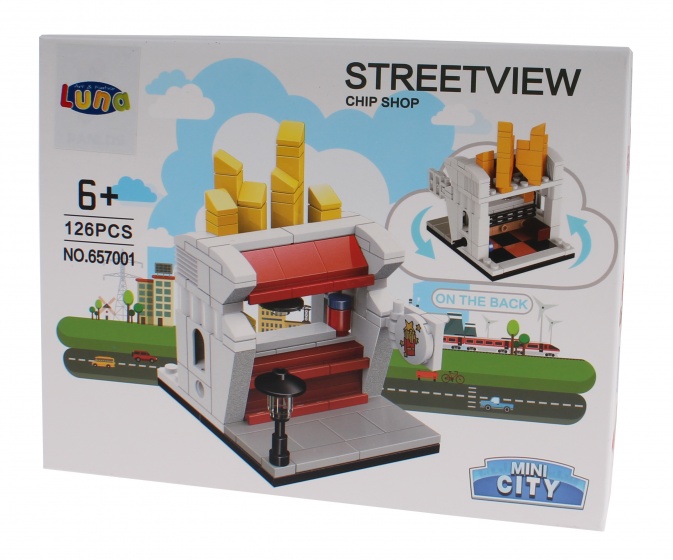 Luna mini city streetview chip shop bouwset 126 delig (657001)