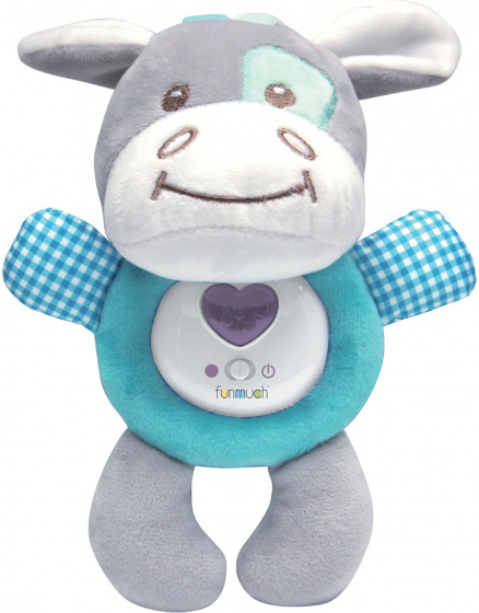 Luna nachtlampje knuffelkoe junior polyester grijs/blauw