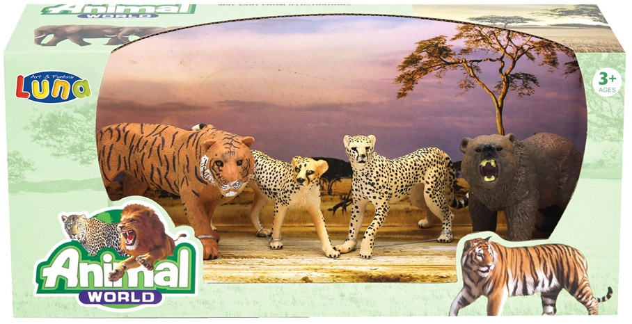 Luna speelset animal world jungle junior lichtbruin 4 delig