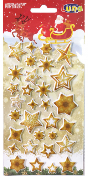 Luna stickers stars 22 x 10 cm papier goud 31 stuks
