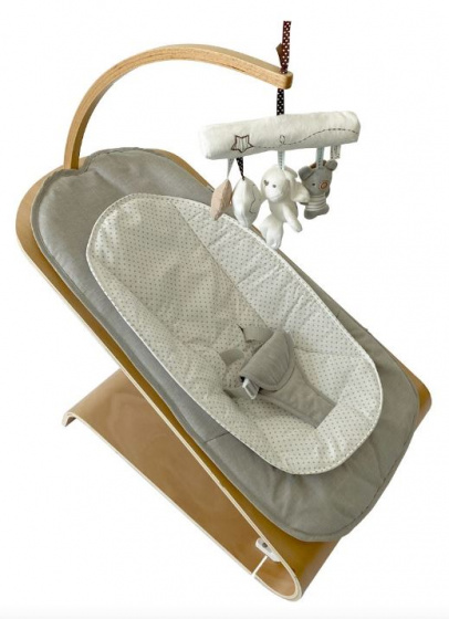 Luppee wipstoel Reece 80 x 44,5 cm beukenhout grijs/naturel Luppee wipstoel Reece 80 x 44,5 cm beukenhout grijs/naturel