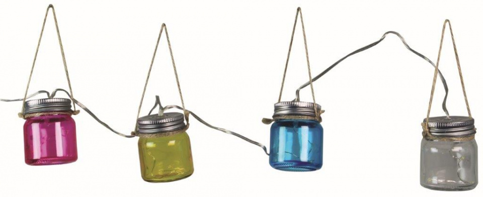 Luxform svetelný rad Blanes solárnej energie 3,4 metra sklo