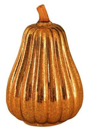 Luxform stolná lampa Pompoen Pear 10 led 14,7 x 19 cm sklenená zlatá