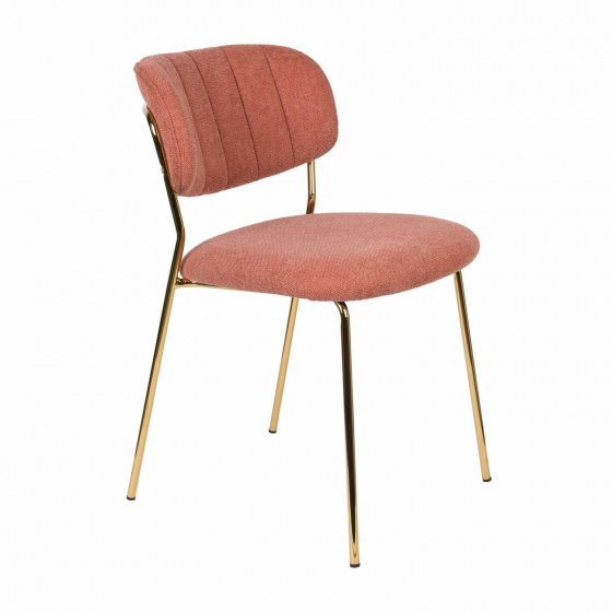 Feliz Lifestyle eetkamerstoel Jolien 79 x 56,5 x 49 cm roze/goud Feliz Lifestyle eetkamerstoel Jolien 79 x 56,5 x 49 cm roze/goud
