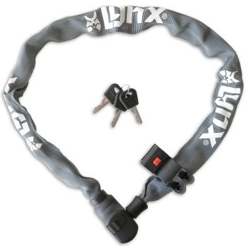Lynx kettingslot met nylon hoes 1000 x 5,5 mm grijs