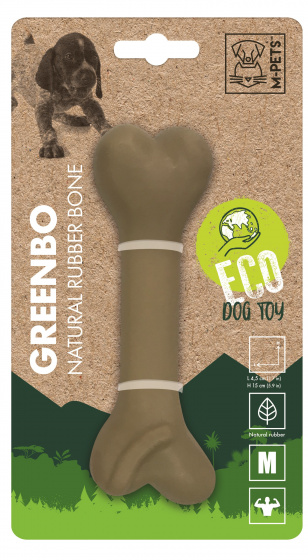 dog bone Greenbo 15 x 4,5 x 3,5 cm rubber size M