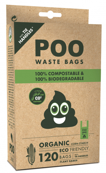 dog poop bags Poo Dog Waste vegan green 120 pieces