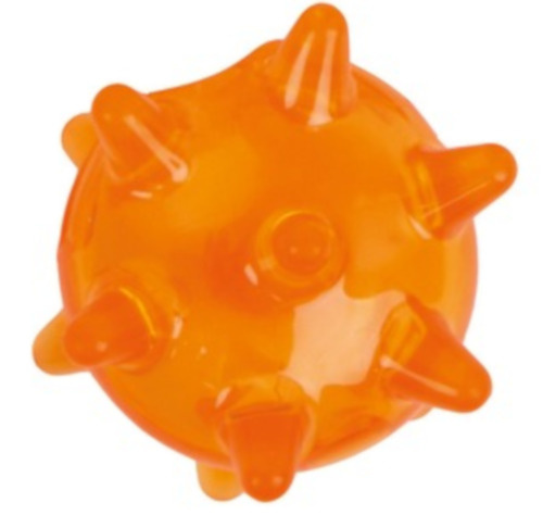 M-Pets žuvacia a dentálna hračka Boom 6 cm elastomérový oranžový