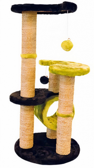 M-Pets škrabadlo Everest 40 x 86 cm sisal čierna/žltá