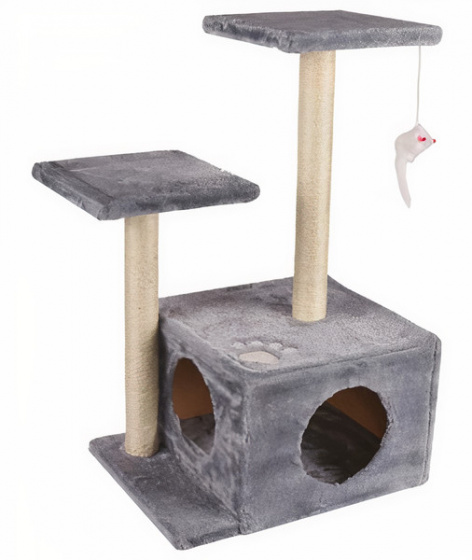 M-Pets škrabadlo pre mačky Ranak 43 x 70 cm sisal/plyš sivá