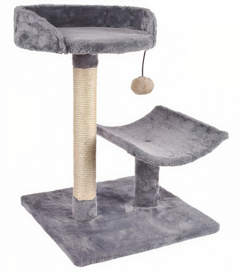 M-Pets škrabadlo Torres cat tree 57 x 72 cm sisal/plyš sivá