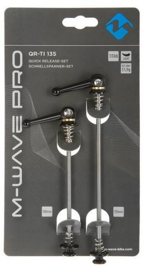 M-Wave M wave quick release set pro 100/135 mm zwart