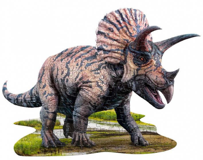 jigsaw puzzle triceratops 84 cm cardboard brown 100-piece