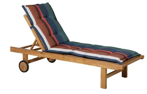 Madison vankúš na opaľovanie Stripe 200 x 65 cm bavlna/polyester modrý