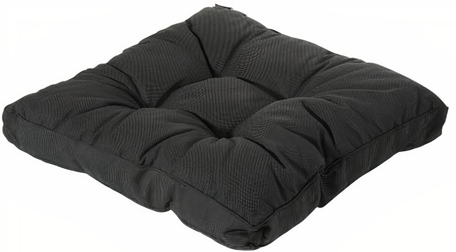 Madison podsedák Florance Rib 60 x 60 cm dralon čierny
