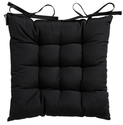 Madison podsedák 46 x 46 x 6 cm bavlna/polyester čierny