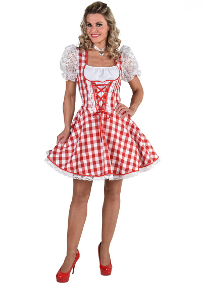 Magic Design dirndl Rosie dámsky polyester červený/biely veľkosť L