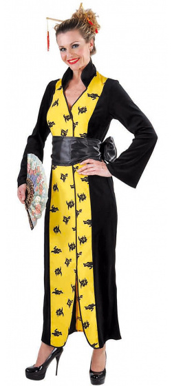 Magic Design šaty kimono damské polyester žlté veľ. M XL