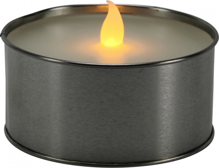 Magic Flame led sviečky 8 x 10 cm strieborná/biela 2 ks