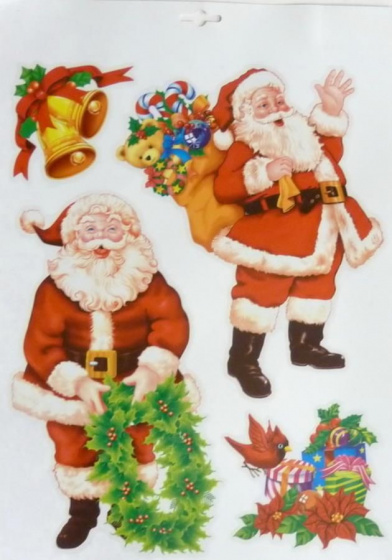 Magic Stickers nálepka na okno Santa Claus 42 x 30 cm 4-dielna