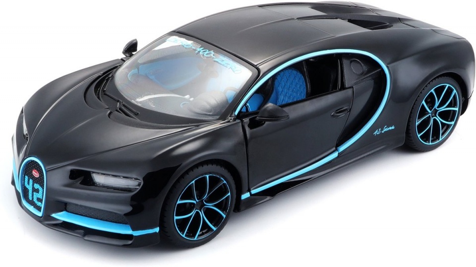 Maisto auto Bugatti Chiron 1:24 čierno/modré