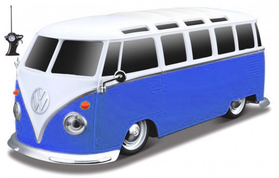Maisto zásuvka RC Volkswagen Samba 1962 1:24 modrá/biela 2-diel