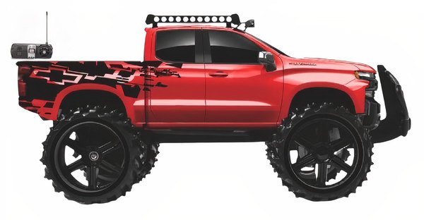 Maisto jeep RC Chevrolet Silverado off-road 1:16 červený 2-dielny