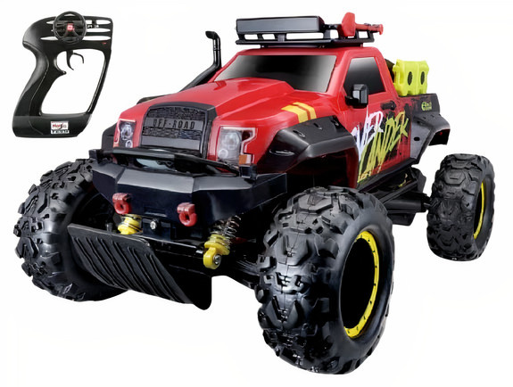Maisto jeep rc overlander off road 1 16 rood/zwart 2 delig