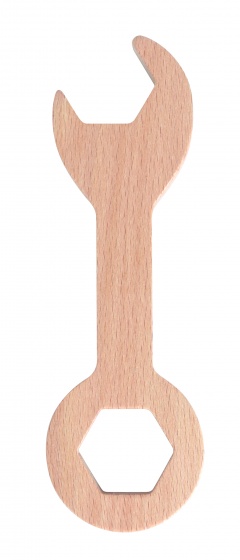 Mamamemo steek/ ringsleutel hout 17 cm