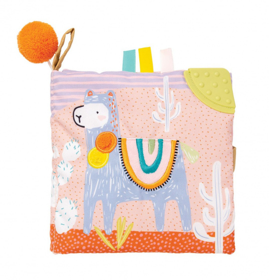 Manhattan Toy detská knižočka Lama 15 cm textil