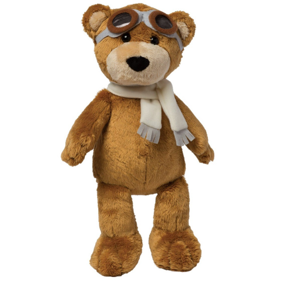 cuddly toy Aviator Bear 30 cm plush brown