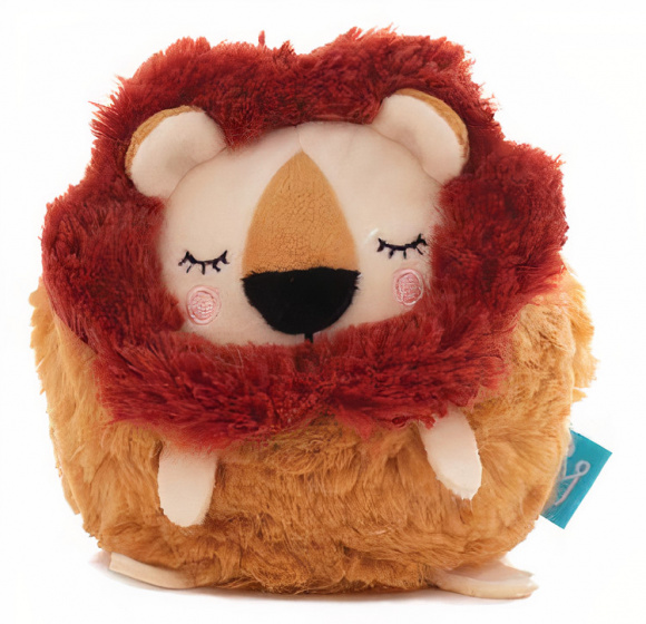 cuddly lion Squeezmeez plush 12,7 cm brown/red