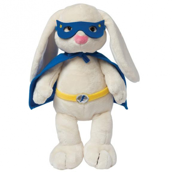 cuddly toy Superhero Bunny 30 cm plush white