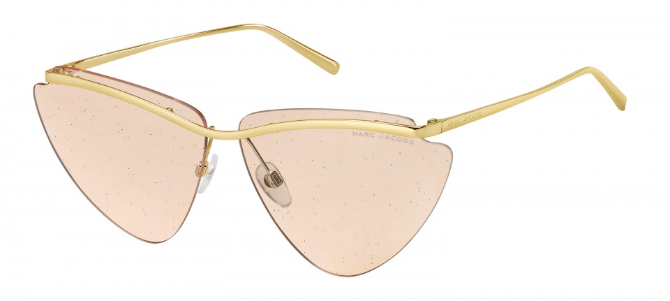 Marc Jacobs slnečné okuliare dámske motýľ zlaté/oranžové trblietky