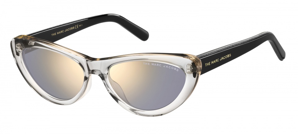 Marc Jacobs slnečné okuliare dámske motýlik čierne/transparentné/strieborné