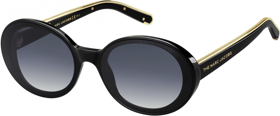 Marc Jacobs slnečné okuliare oválne mačky. 3 dámske čierno/čierne (451/S)