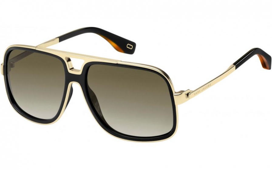 Marc Jacobs slnečné unisex zlaté/čierne pilotné okuliare