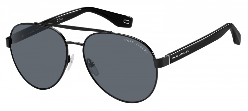 Marc Jacobs slnečné unisex pilotné okuliare robustné čierne