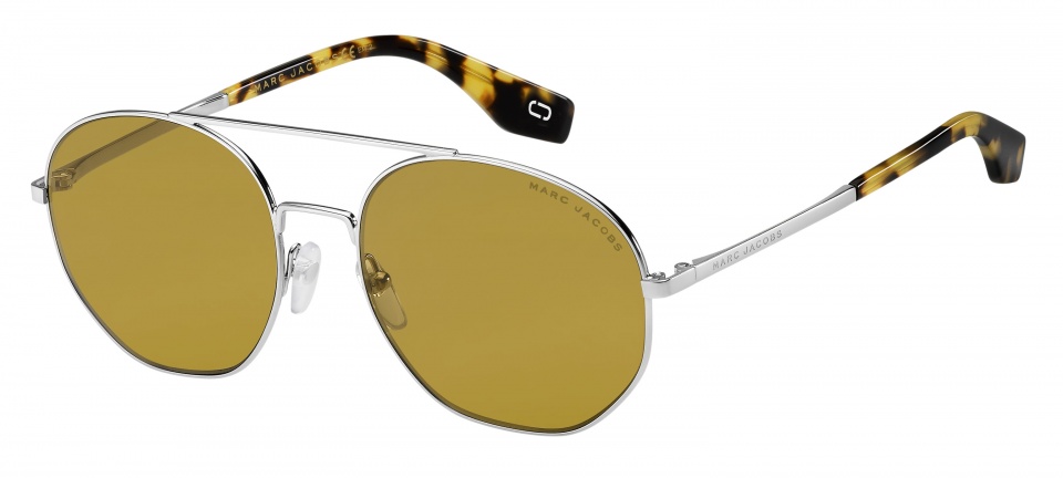 Marc Jacobs unisex slnečné okuliare s dvojitým mostíkom, čierne/zlaté