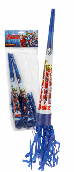 Marvel party klaksóny Avengers 35 cm kartón modrý 2 kusy