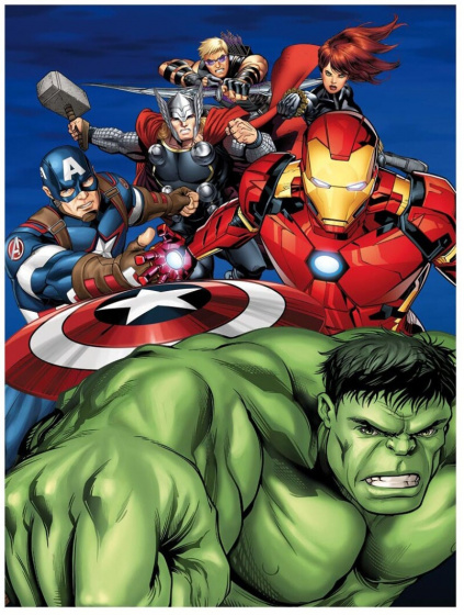 Marvel fleecedeken avengers junior 100 x 140 cm blauw/groen