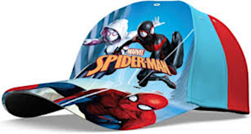 cap Spider-Manjunior cotton light blue/red one-size