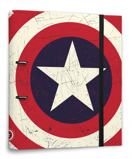 Marvel krúžkový zoraďovač Captain America 2 krúžky kartón A4 červený/biely