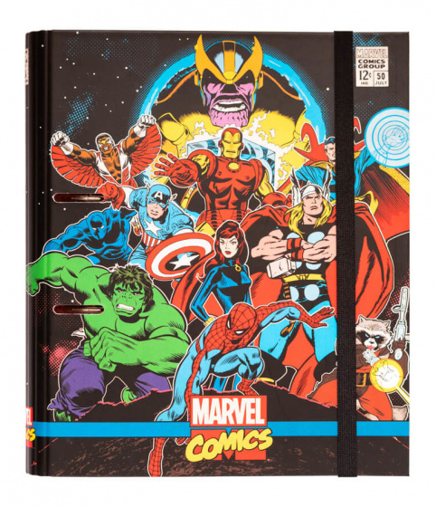 Marvel ringbandmap Comics 2 rings A4 karton zwart Marvel ringbandmap Comics 2 rings A4 karton zwart