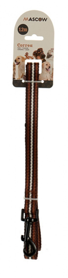 dog lead 120 x 2 cm nylon brown/black