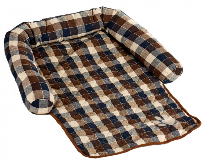 dog mat 58 x 85 x 11 cm brown/black/beige
