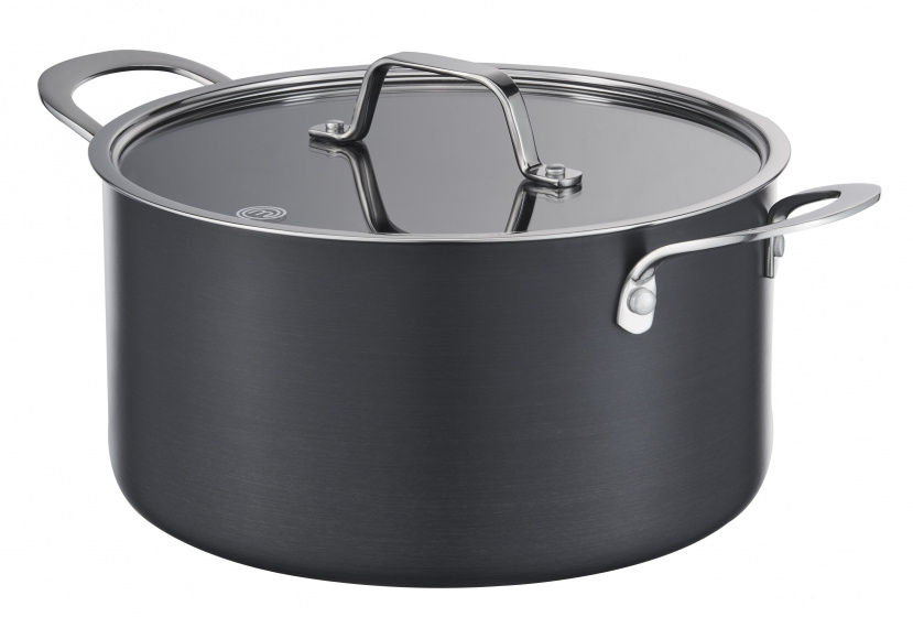 MasterChef kastról s pokrievkou 24 cm hliníková čierna/strieborná