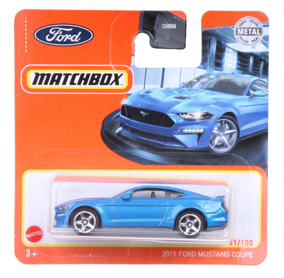 car 2019 Ford Mustang Coupe 1:64 steel blue