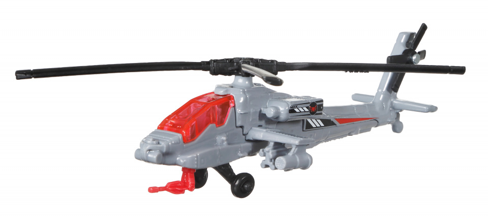 Mattel vrtuľník Sky Busters AH-64 Apache 10 cm tlakovo liaty šedý