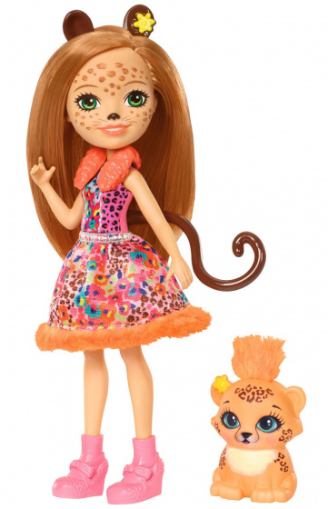 Mattel play set EnchantimalsCherish Cheetah 15 cm brown